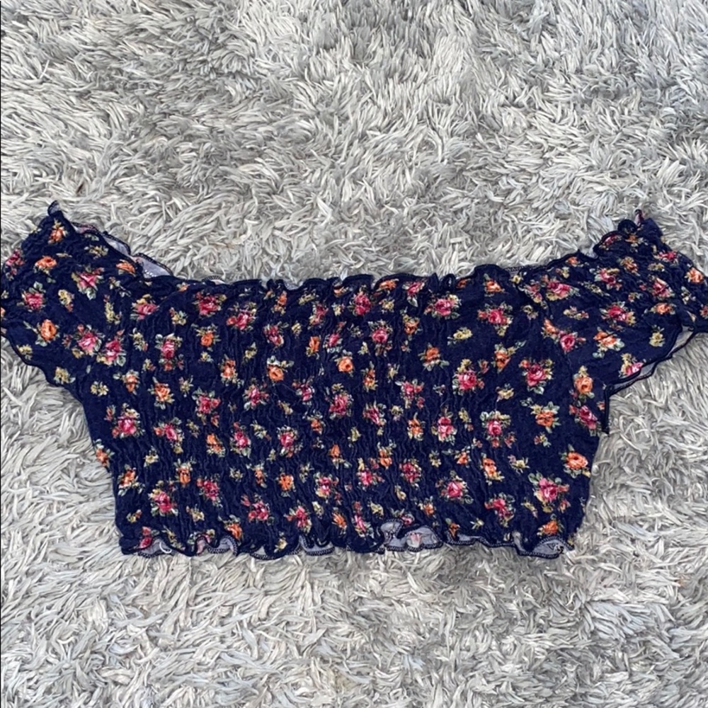 Pretty royal blue crop top